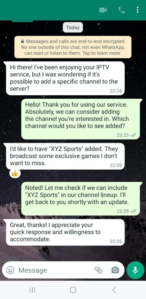 Conversation WhatsApp client 5